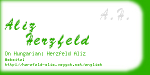 aliz herzfeld business card